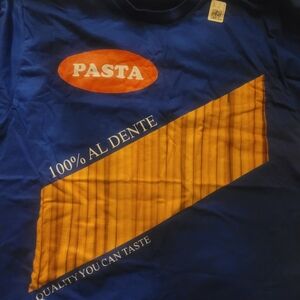 Port and Company Blue and Orange Graphic Tee